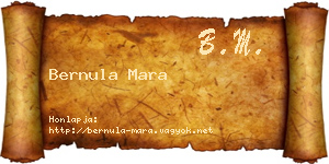 Bernula Mara névjegykártya
